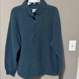 Old Navy Teal Fleece Half-Zip Pullover